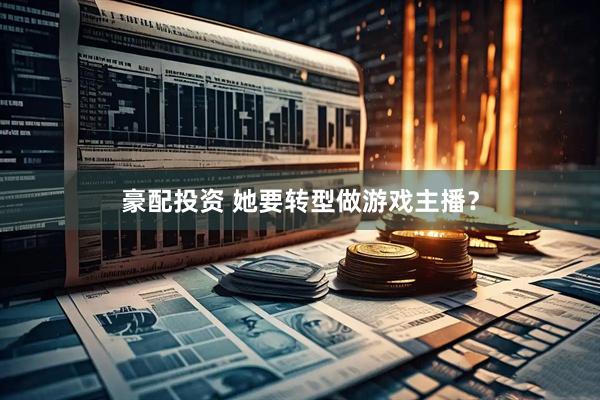 豪配投资 她要转型做游戏主播？