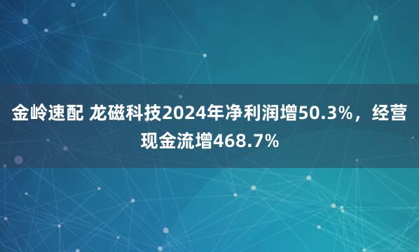 金岭速配 龙磁科技2024年净利润增50.3%，经营现金流增468.7%